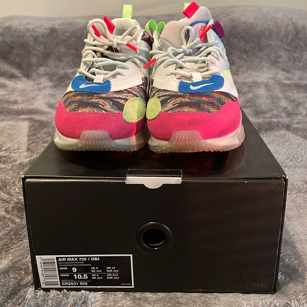 Nike- Air Max 720/ OBJ- Multi-Color/ Hyper Pink- Mens Size 9